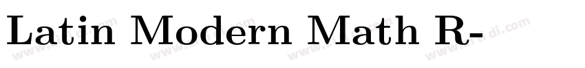 Latin Modern Math R字体转换 Latin Modern Math R字体转换